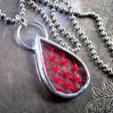 rePRODUCE Red Drop Necklace by Muse Glass