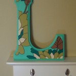 Handpainted Wooden Letter L by Kailey Hawthorn