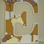 Handpainted Wooden Letter E by Kailey Hawthorn