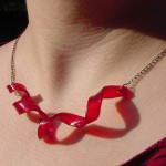 Tresijas Red Twist Recycled LP Necklace