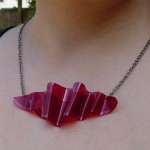 Tresijas Red Wave Recycled LP Necklace