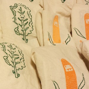 La De Blog - Veggie Vampire Tea Towels - Pippi Kale & Husko Corn